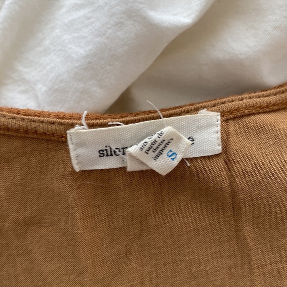 Brown V-Neck Silence and Noise Dress - Picture 2 of 3